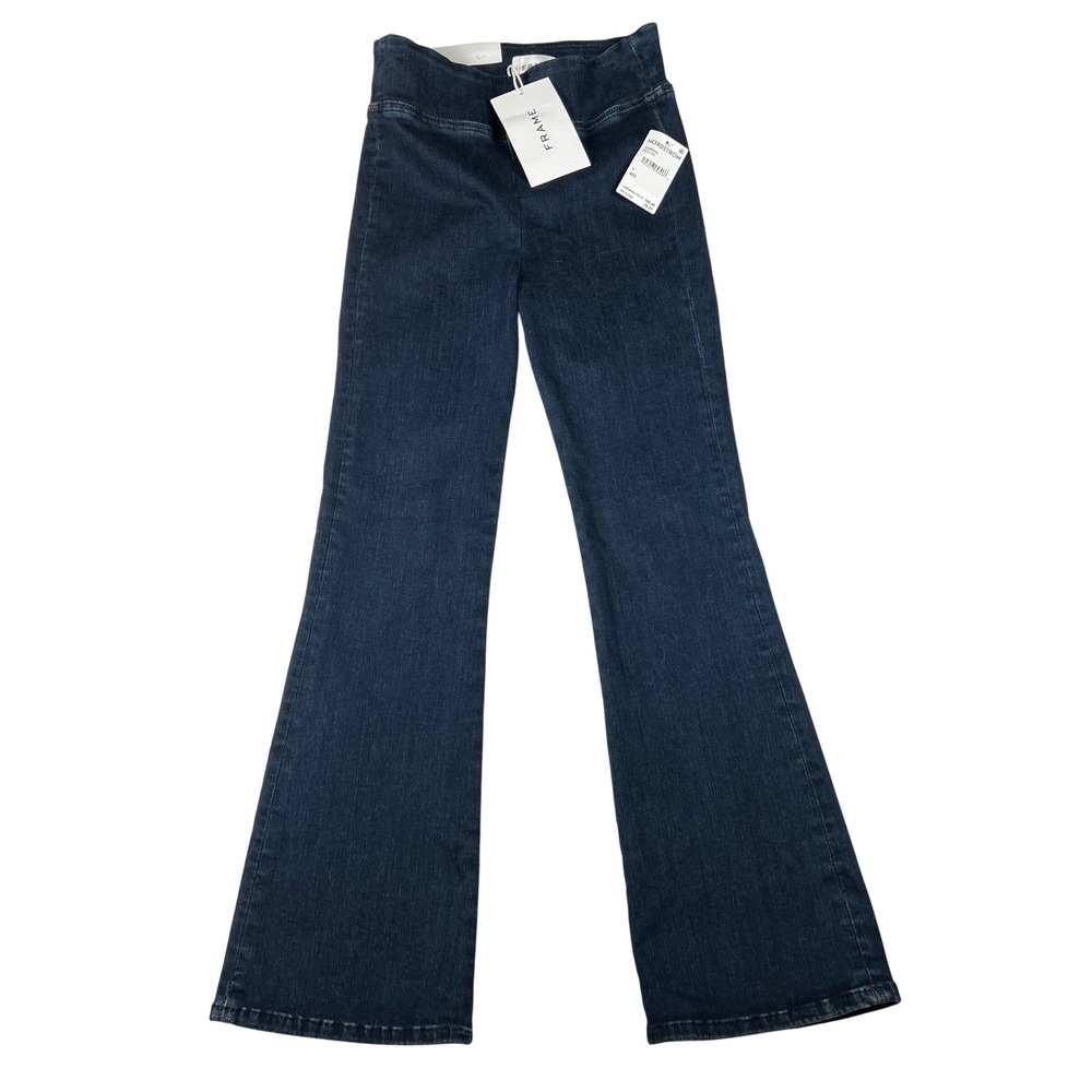 FRAME Jetset Crop Mini-Boot High-Rise Jeans Indigo Blue Size 1 New with Tags NWT